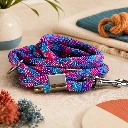 Laisse Single Touch Paracord bleu rose et mauve