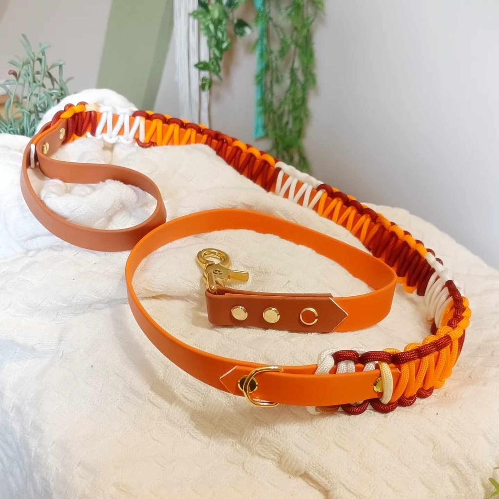 Laisse Harmony Weave (Mini, 1m20, Argent/Nickel)